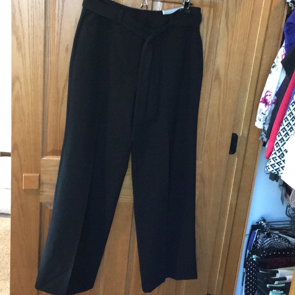 NWT Chico’s Black Drapey, Wide Leg Dress Slacks
